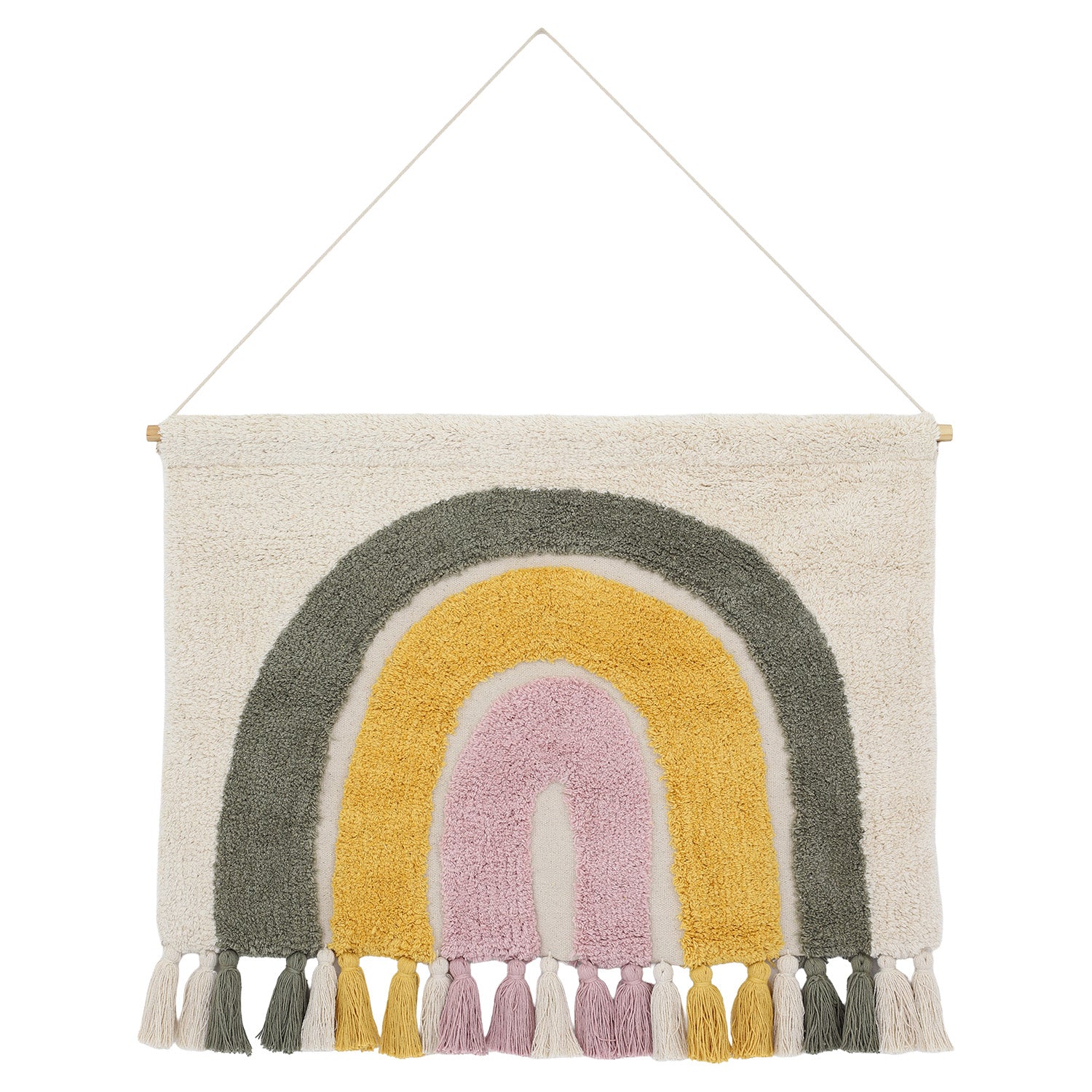 Nattiot Kid's Bedroom Cotton Wall Decor RAINBOW Moss - 80 x 50 cm