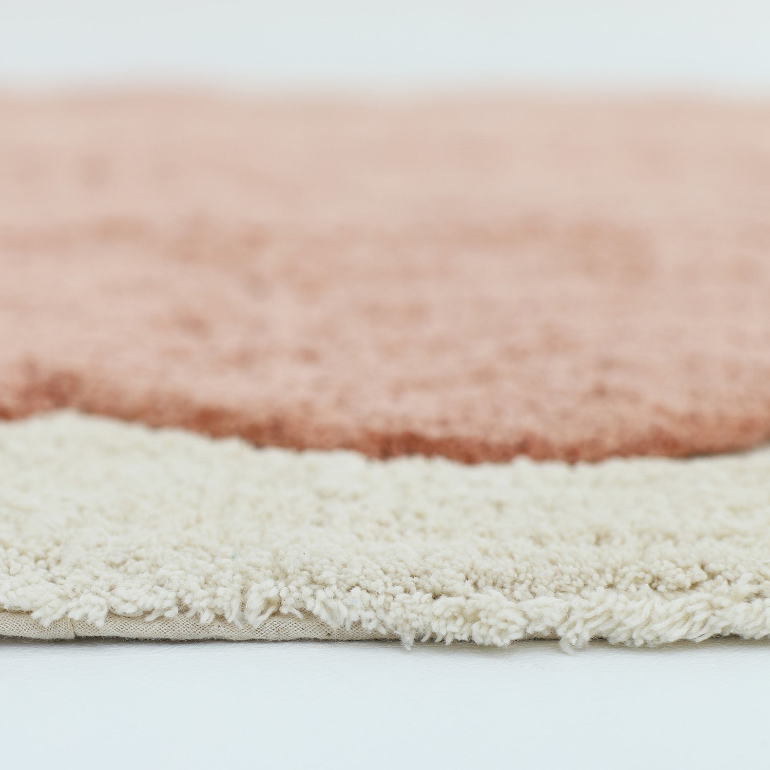 Nattiot Washable Cotton scalloped designer Kid's rug Alfonsina blush - 100 x 150 cm