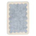 Nattiot Washable Cotton scalloped designer Kid's rug Alfonsina blue - 100 x 150 cm