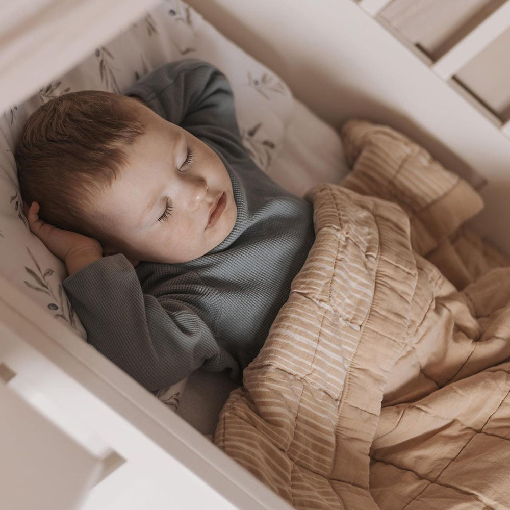 Nattiot Reversible Washed Cotton Baby blanket - Anna Terrcota - 100 x 87 cm