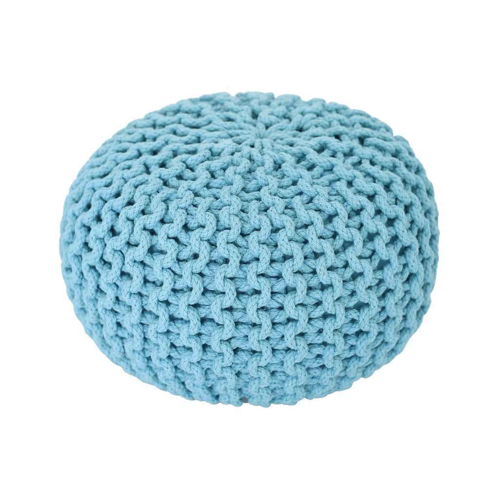 Nattiot cotton Kid's pouf - Lili Aqua - D30 x H20 cm