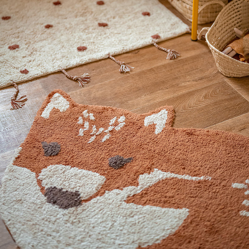 Nattiot Washable cotton Kid's bedroom rug - Little Wolf - 70 x 110 cm