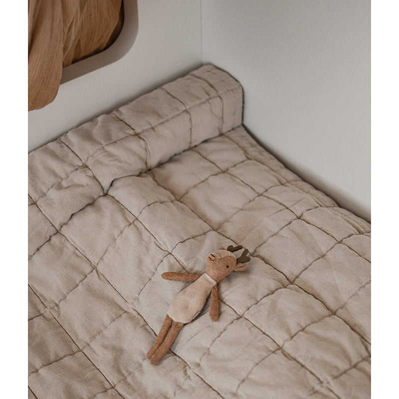 Nattiot Reversible Washed Cotton Baby blanket - Anna Sand - 140 x 100 cm